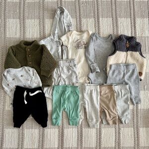 Carters Newborn Baby Boy Clothing Outfit Lot
